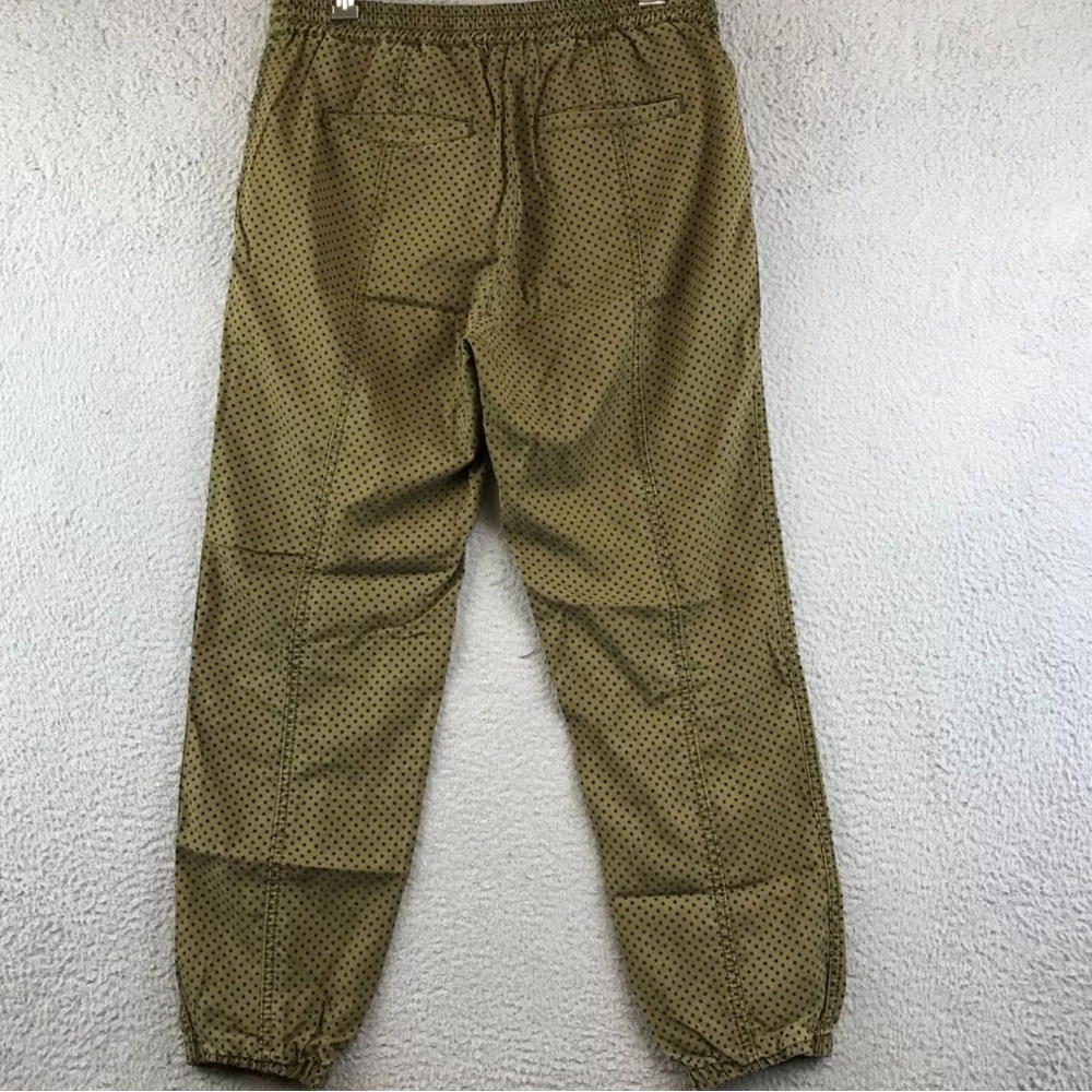 by Anthropologie Olive green and blue polka-dot joggers size XS - Picture 4 of 8